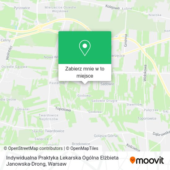 Mapa Indywidualna Praktyka Lekarska Ogólna Elżbieta Janowska-Drong