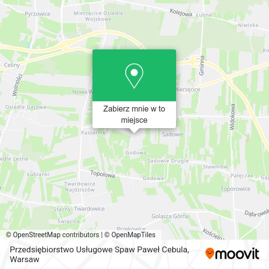 Mapa Przedsiębiorstwo Usługowe Spaw Paweł Cebula