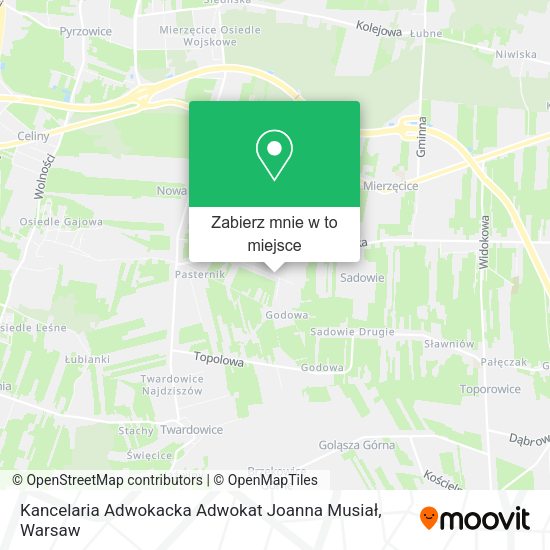 Mapa Kancelaria Adwokacka Adwokat Joanna Musiał