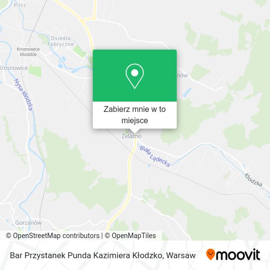 Mapa Bar Przystanek Punda Kazimiera Kłodzko