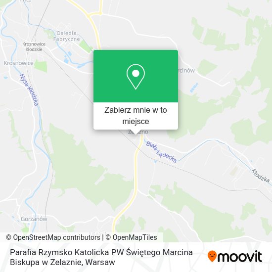 Mapa Parafia Rzymsko Katolicka PW Świętego Marcina Biskupa w Zelaznie