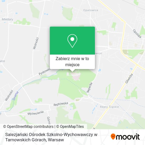 Mapa Salezjański Ośrodek Szkolno-Wychowawczy w Tarnowskich Górach