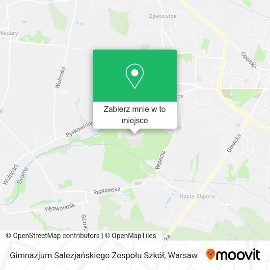 Mapa Gimnazjum Salezjańskiego Zespołu Szkół