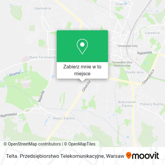 Mapa Telta. Przedsiębiorstwo Telekomunikacyjne