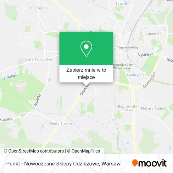 Mapa Punkt - Nowoczesne Sklepy Odzieżowe