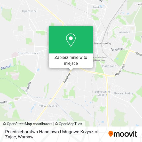 Mapa Przedsięborstwo Handlowo Usługowe Krzysztof Zając