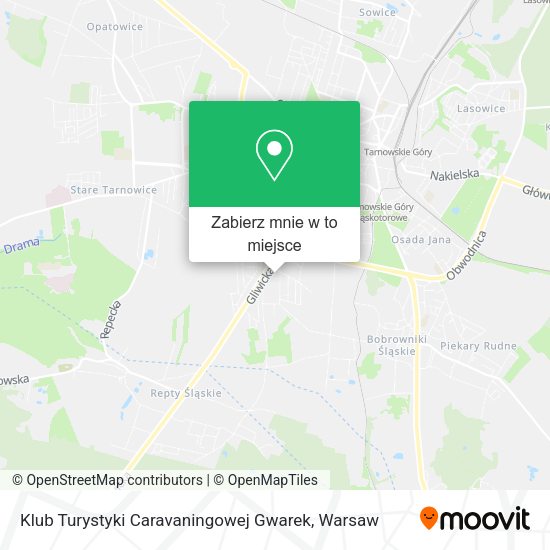 Mapa Klub Turystyki Caravaningowej Gwarek