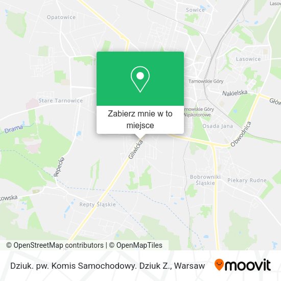 Mapa Dziuk. pw. Komis Samochodowy. Dziuk Z.