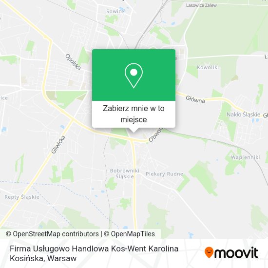 Mapa Firma Usługowo Handlowa Kos-Went Karolina Kosińska