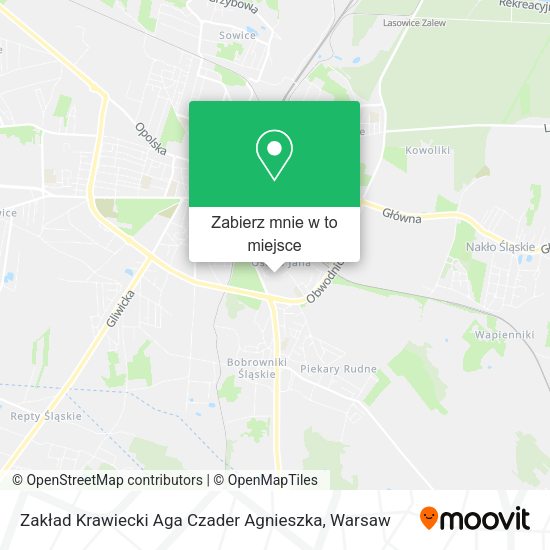 Mapa Zakład Krawiecki Aga Czader Agnieszka