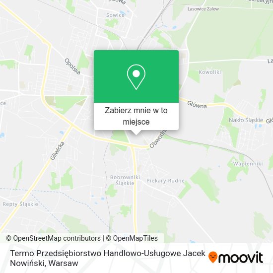 Mapa Termo Przedsiębiorstwo Handlowo-Usługowe Jacek Nowiński