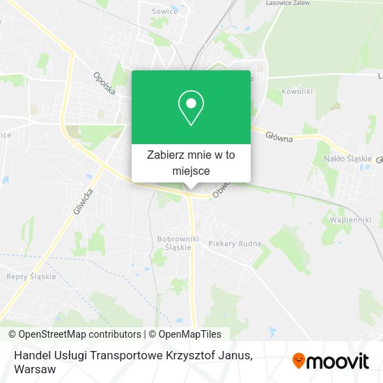 Mapa Handel Usługi Transportowe Krzysztof Janus