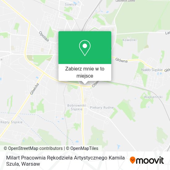 Mapa Milart Pracownia Rękodzieła Artystycznego Kamila Szula