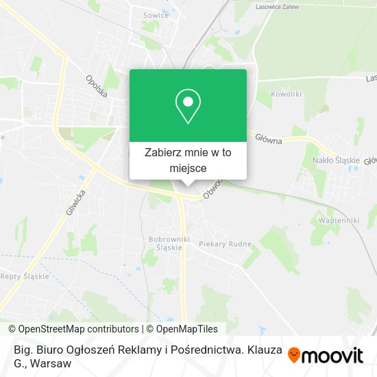 Mapa Big. Biuro Ogłoszeń Reklamy i Pośrednictwa. Klauza G.