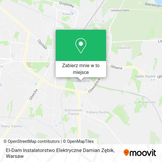 Mapa El-Dam Instalatorstwo Elektryczne Damian Zębik