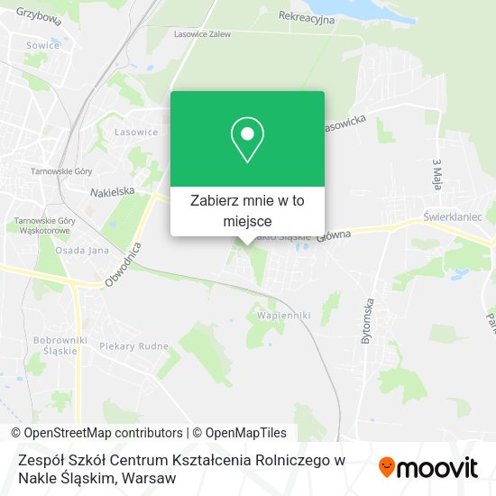 Mapa Zespół Szkół Centrum Kształcenia Rolniczego w Nakle Śląskim