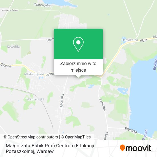 Mapa Małgorzata Bubik Profi Centrum Edukacji Pozaszkolnej