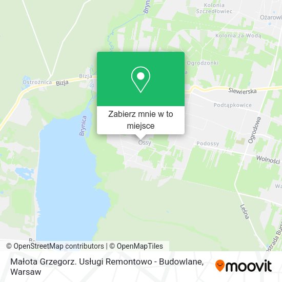 Mapa Małota Grzegorz. Usługi Remontowo - Budowlane