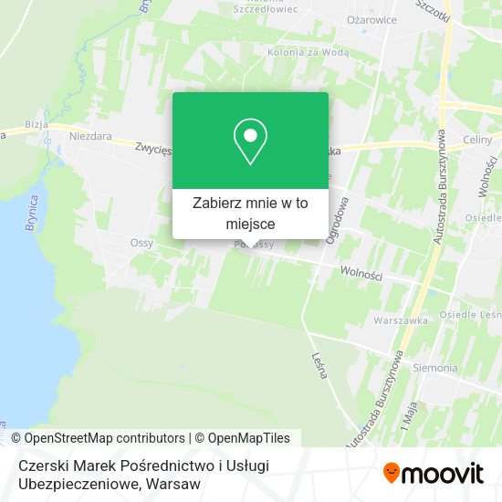 Mapa Czerski Marek Pośrednictwo i Usługi Ubezpieczeniowe