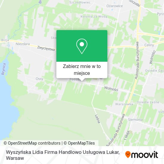 Mapa Wyszyńska Lidia Firma Handlowo Usługowa Lukar