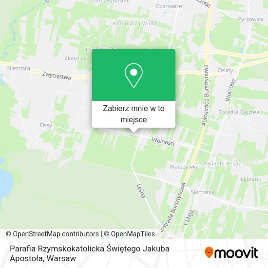 Mapa Parafia Rzymskokatolicka Świętego Jakuba Apostoła