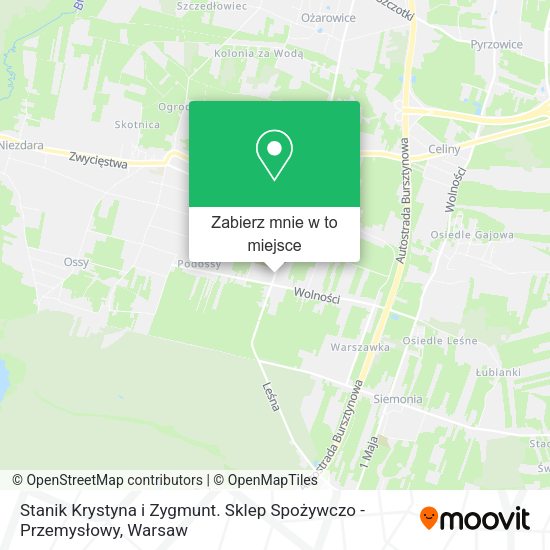 Mapa Stanik Krystyna i Zygmunt. Sklep Spożywczo - Przemysłowy