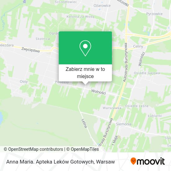 Mapa Anna Maria. Apteka Leków Gotowych