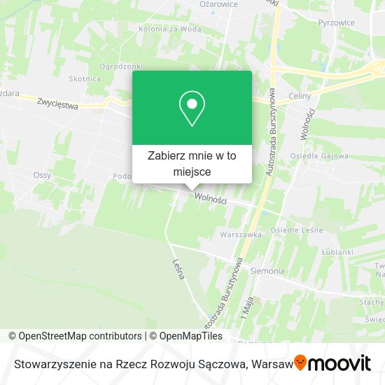 Mapa Stowarzyszenie na Rzecz Rozwoju Sączowa