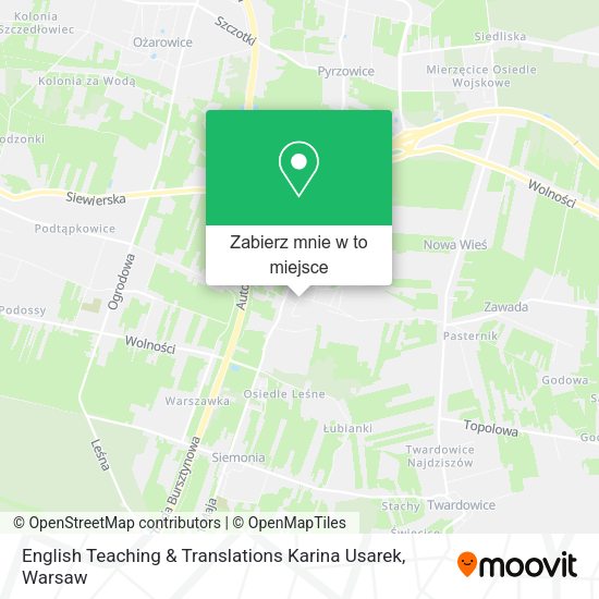 Mapa English Teaching & Translations Karina Usarek