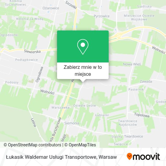 Mapa Łukasik Waldemar Usługi Transportowe