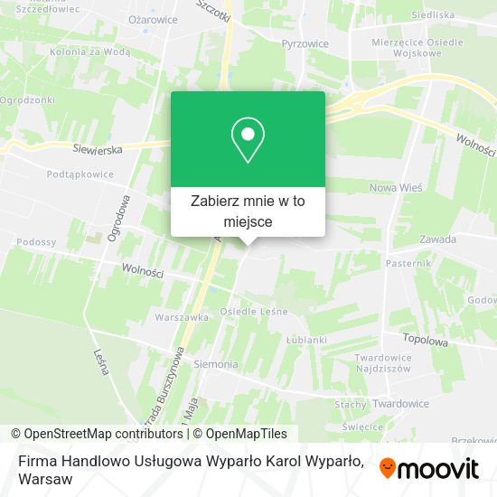 Mapa Firma Handlowo Usługowa Wyparło Karol Wyparło