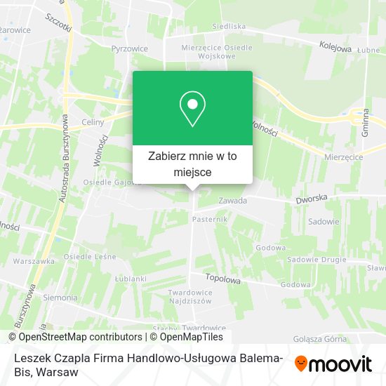 Mapa Leszek Czapla Firma Handlowo-Usługowa Balema-Bis