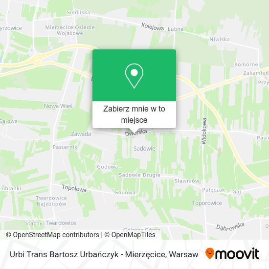 Mapa Urbi Trans Bartosz Urbańczyk - Mierzęcice