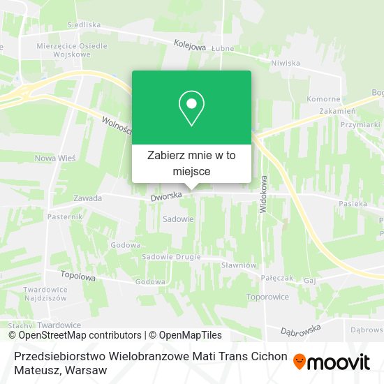 Mapa Przedsiebiorstwo Wielobranzowe Mati Trans Cichon Mateusz