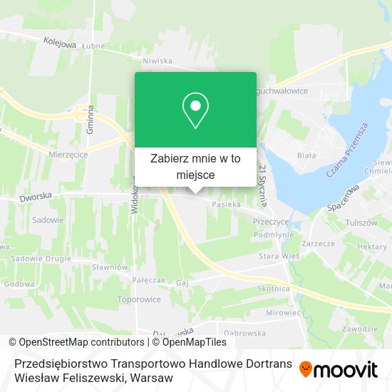 Mapa Przedsiębiorstwo Transportowo Handlowe Dortrans Wiesław Feliszewski