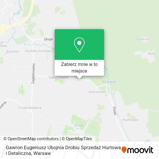 Mapa Gawron Eugeniusz Ubojnia Drobiu Sprzedaż Hurtowa i Detaliczna