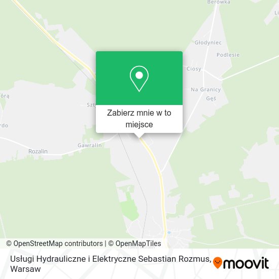 Mapa Usługi Hydrauliczne i Elektryczne Sebastian Rozmus