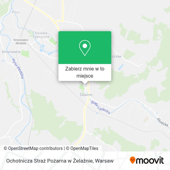 Mapa Ochotnicza Straż Pożarna w Żelaźnie