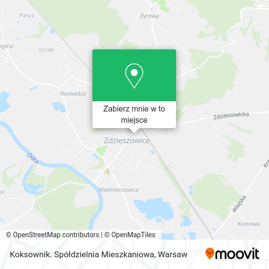 Mapa Koksownik. Spółdzielnia Mieszkaniowa