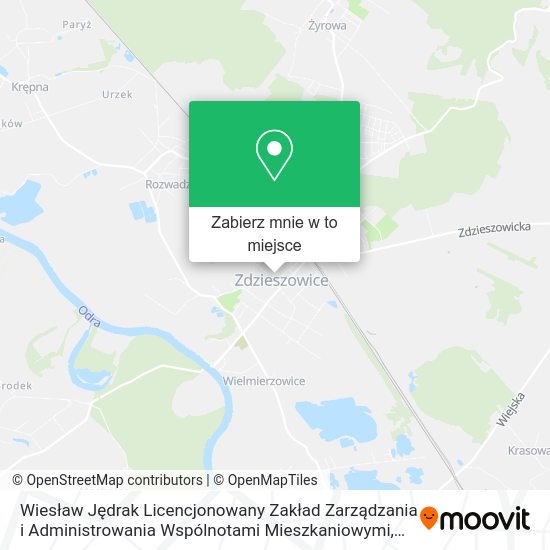 Mapa Wiesław Jędrak Licencjonowany Zakład Zarządzania i Administrowania Wspólnotami Mieszkaniowymi