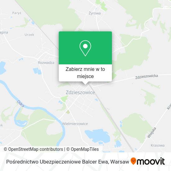 Mapa Pośrednictwo Ubezpieczeniowe Balcer Ewa