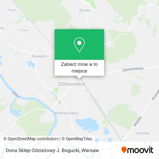 Mapa Dona Sklep Odzieżowy J. Bogucki