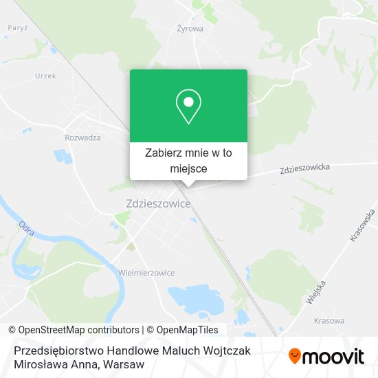 Mapa Przedsiębiorstwo Handlowe Maluch Wojtczak Mirosława Anna