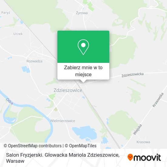 Mapa Salon Fryzjerski. Głowacka Mariola Zdzieszowice