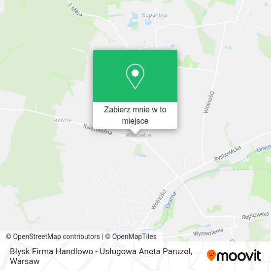 Mapa Błysk Firma Handlowo - Usługowa Aneta Paruzel