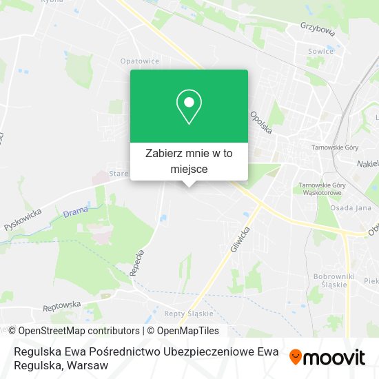 Mapa Regulska Ewa Pośrednictwo Ubezpieczeniowe Ewa Regulska