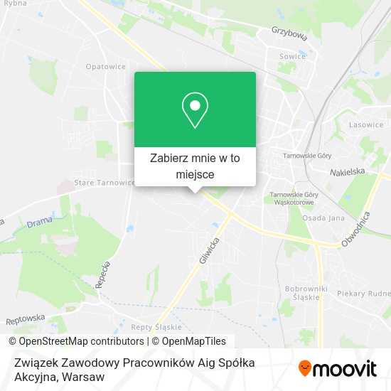 Mapa Związek Zawodowy Pracowników Aig Spółka Akcyjna