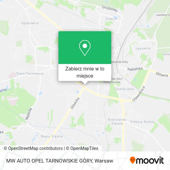 Mapa MW AUTO OPEL TARNOWSKIE GÓRY