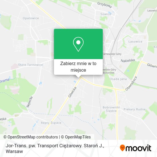 Mapa Jor-Trans. pw. Transport Ciężarowy. Staroń J.