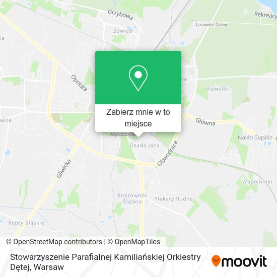 Mapa Stowarzyszenie Parafialnej Kamiliańskiej Orkiestry Dętej